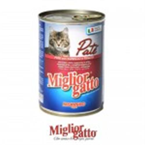 שימורים לחתול מיגליאור פטה כבש וכבד 410 גרם בקופסה