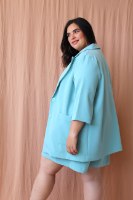 ג׳קט מייקי כחול אקווה