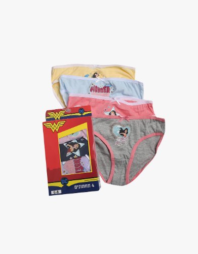 4 תחתונים Wonder Woman בנות