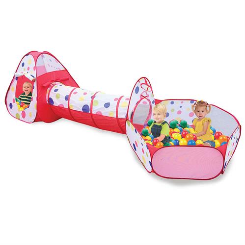 מתקן משולב אוהל כדורים+בריכת כדורים+מנהרה