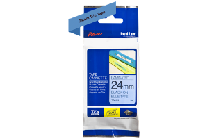 סרט סימון מקורי שחור על רקע כחול Brother TZe551 Labelling Tape Cassette 24mmx8m