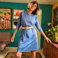 שמלת תכלת מתוקה לאללה L/XL