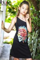 שמלת כתף אחת דפוס