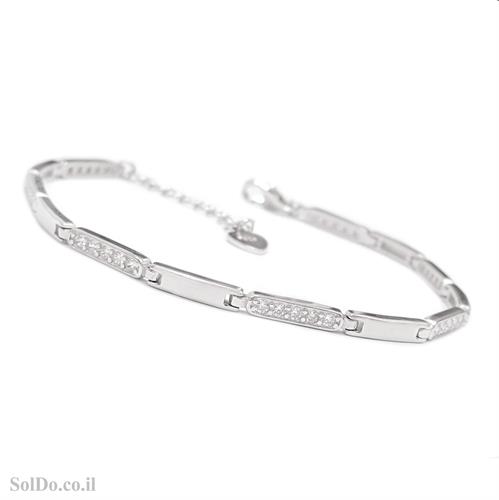 צמיד מכסף משובץ אבני זרקון  Z3123 | תכשיטי כסף 925