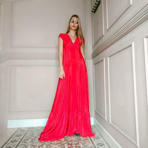 שמלת DANA אדום פליסה