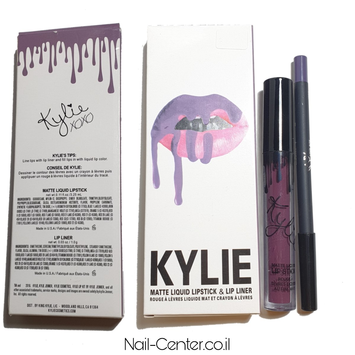 שפתון עמיד עם תוחם KYLIE - סגול