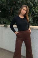 טופ אליסון סריג ריב כפתורים