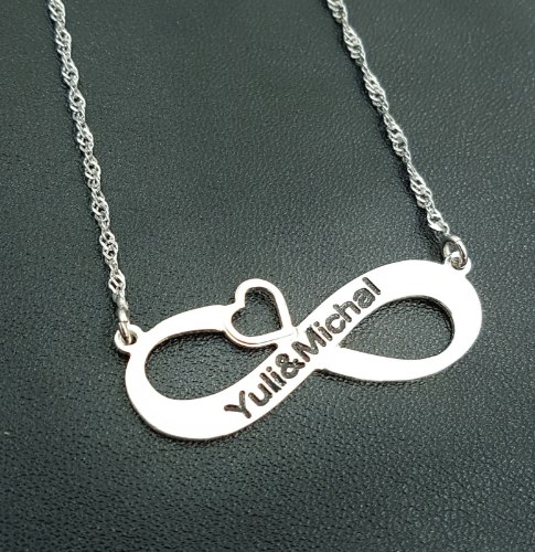 שרשרת אינפיניטי עם לב דגם LAA37