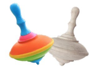 סביבון עץ מעוגל - 7 ס"מ