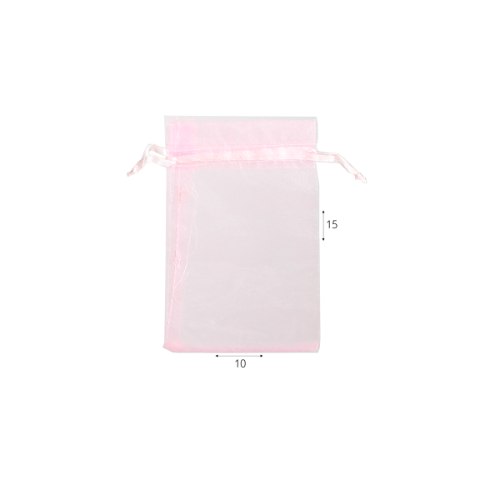 סט 20 שקיות אורגנזה ורוד 10*15