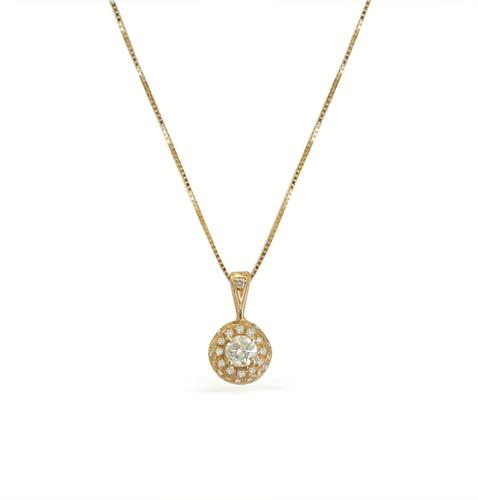 שרשרת יהלומים │ תליונים משובצים יהלומים │ שרשראות זהב עם יהלומים