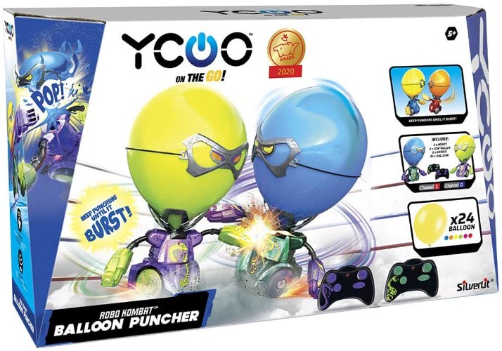 זוג רובוטים מתגרפים ראש בלון