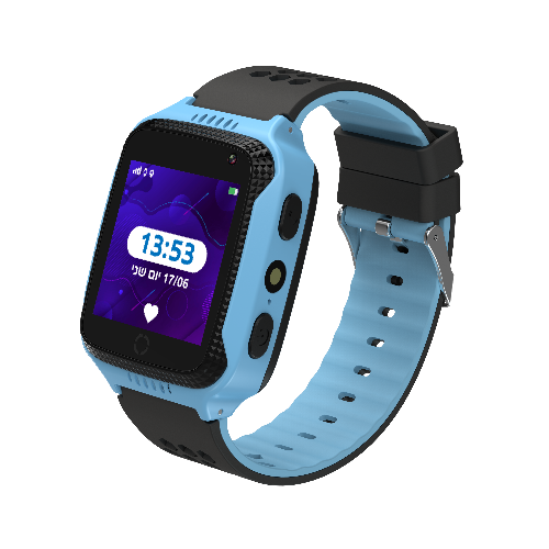 שעון GPS לילדים KidiWatch SAFE - השעון החכם ששומר על הילדים - תכלת!