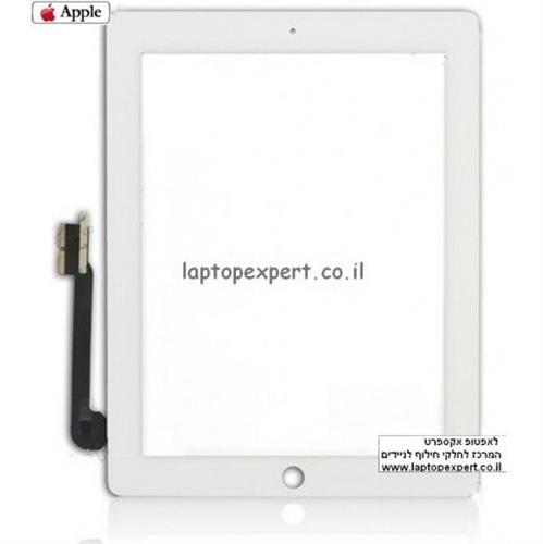 מסך מגע מקורי (דיגיטייזר - זכוכית) לאייפד 4 Original Black / White Touch Screen for iPad4