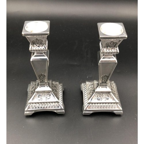 פמוטים מכסף טהור 925 עבודת יד דגם עלים