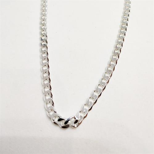 שרשרת גורמט פנצ'ר כסף ארוכה S