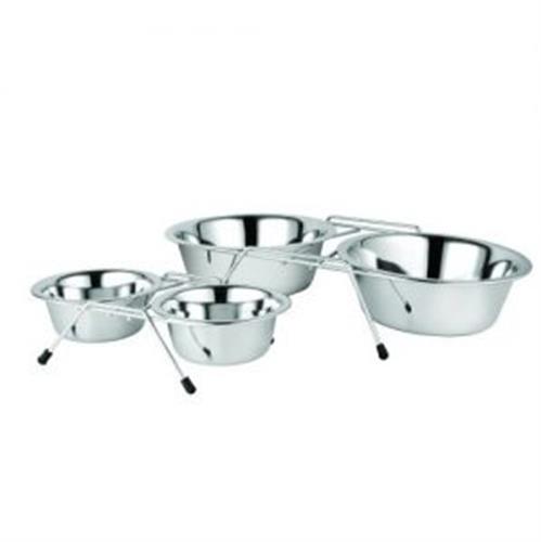 קערות נירוסטה + סטנד 21 סמ