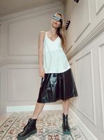 חצאית מניילון יפני - שחור