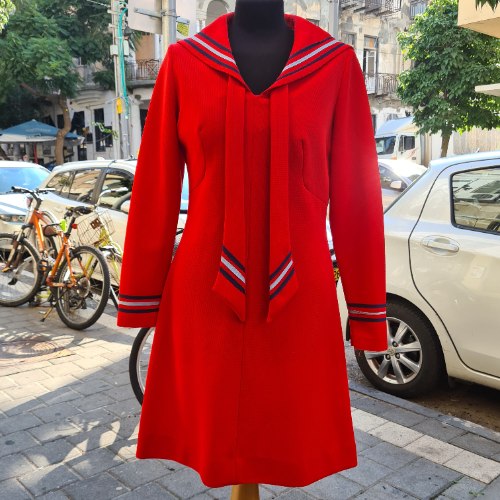 שמלה אדומה מיוחדת מידה S/M