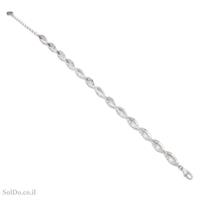 צמיד מכסף משובץ אבני זרקון  Z3118 | תכשיטי כסף 925