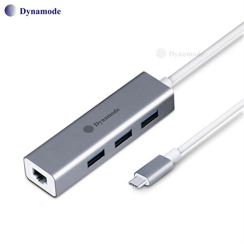 מתאם Type C תחנת עגינה עם חיבורים,  LAN Gigabit ,3* USB