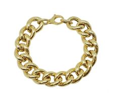 צמיד זהב חוליות גדול מלא נוכחות לאישה