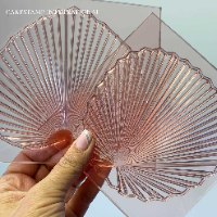 זוג מניפות דגם לב ודגם עגול ליצירה בשוקולד ובבצק סוכר | סט עלים טרופי מניפה לשוקולד | אתי דבש 2021