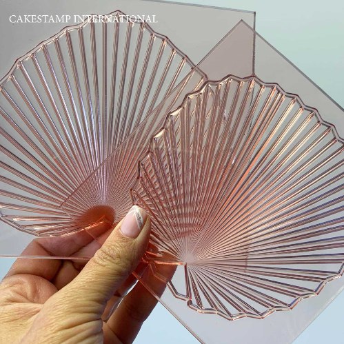 זוג מניפות דגם לב ודגם עגול ליצירה בשוקולד ובבצק סוכר | סט עלים טרופי לשוקולד | אתי דבש 2021