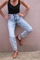 MOM'S ג'ינס גזרה גבוהה אסיד ווש מידה M