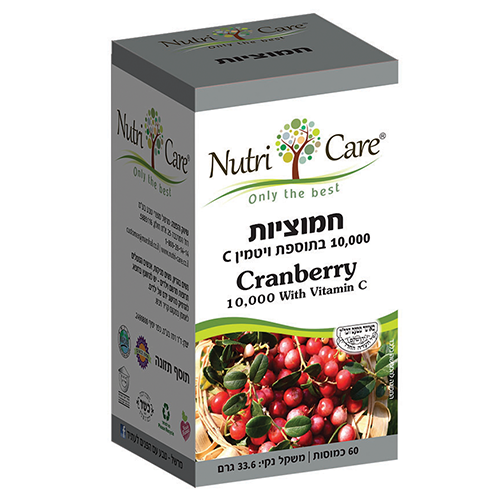 חמוציות 10,000 בתוספת ויטמין C, מכיל 60 כמוסות,  נוטרי קר
