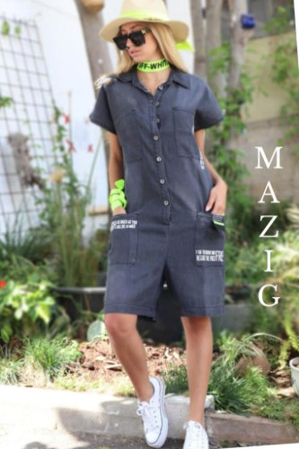 אוברול כיסים ג'ינס MAZIG