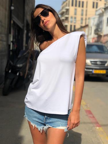 טישרט כתף אחת כריות