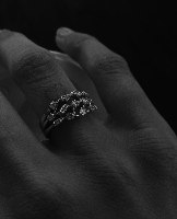 טבעת קלואה זהב 14 קראט ויהלומים לבנים