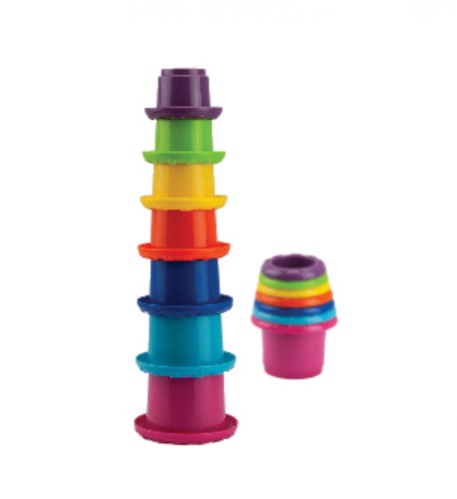 מגדל כוסות צבעוניות