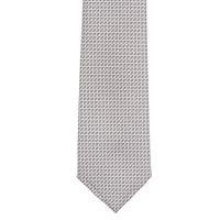 עניבה  "סימטריה"  אפור לבן