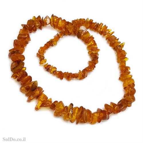 שרשרת ענברים בלטי מקורי לנשים צבע קוניאק  M2018