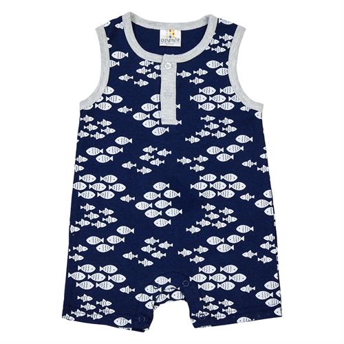 אוברול גופיה דגים נייבי