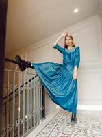 שמלת מקסי DENIM + מסכת DENIM מתנה