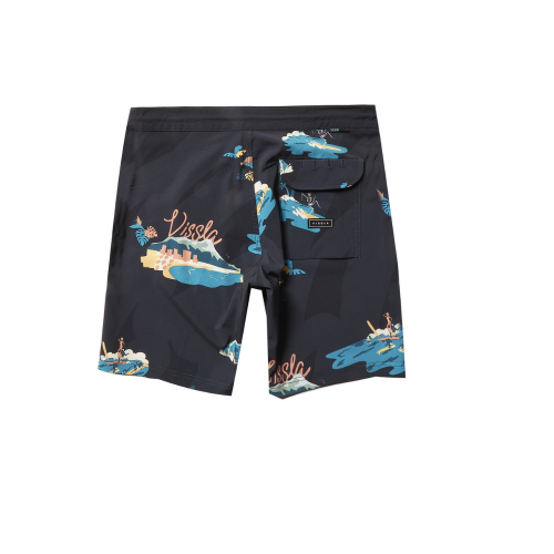 VISSLA Waikikooks 17" Boys Boardshort-BLK
