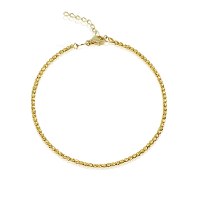 צמיד זהב - צמיד כדורי זהב לאישה או נערה - חרוזי זהב