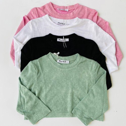 טישירט גזורה ארוכה 2-18 מנטה