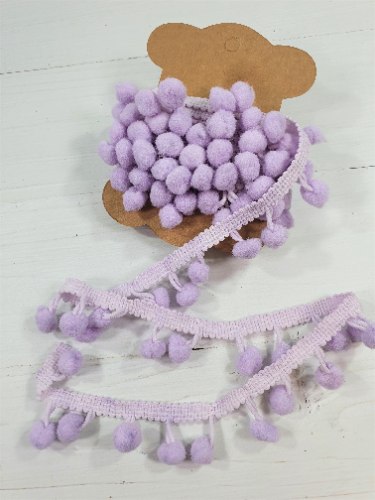 סרט פונפונים - סגול לילך (2 מטר)