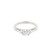 טבעת אירוסין יהלומים מרהיבה בזהב 14 קראט