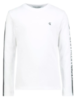 טישירט ארוכה לבנה CK לוגו בשרוול