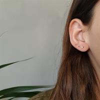 עגילי יהלומים צמודים 0.20 קראט