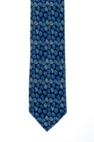 עניבה דגם פלחים כחול נייבי תכלת