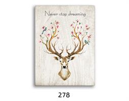 סט של 4 תמונות השראה ציפור, אייל פרחוני, זוג ציפורים ואייל ציפורים דגם 54