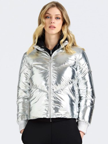 מעיל מבריק GUESS כסוף