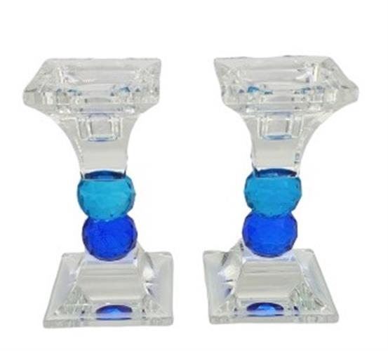 זוג פמוטי קריסטל מעוצבים 16.5 ס"מ