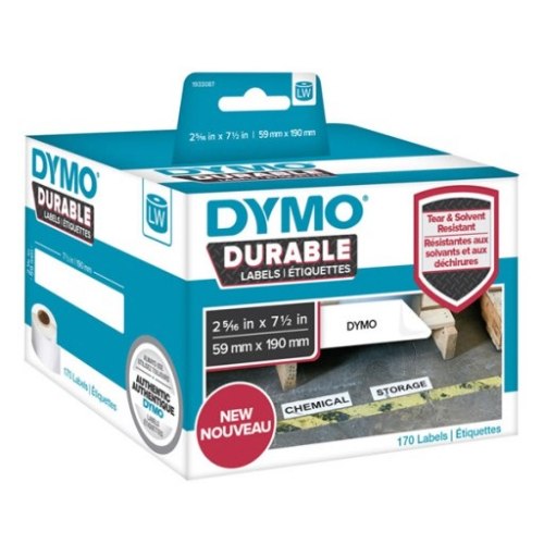 מדבקת פלסטיק עמידה Dymo 1933087 Durable Labels 59x190mm